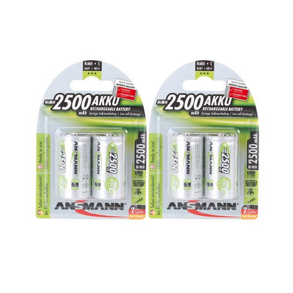 2 viên pin sạc Trung C ANSMANN 2500mah