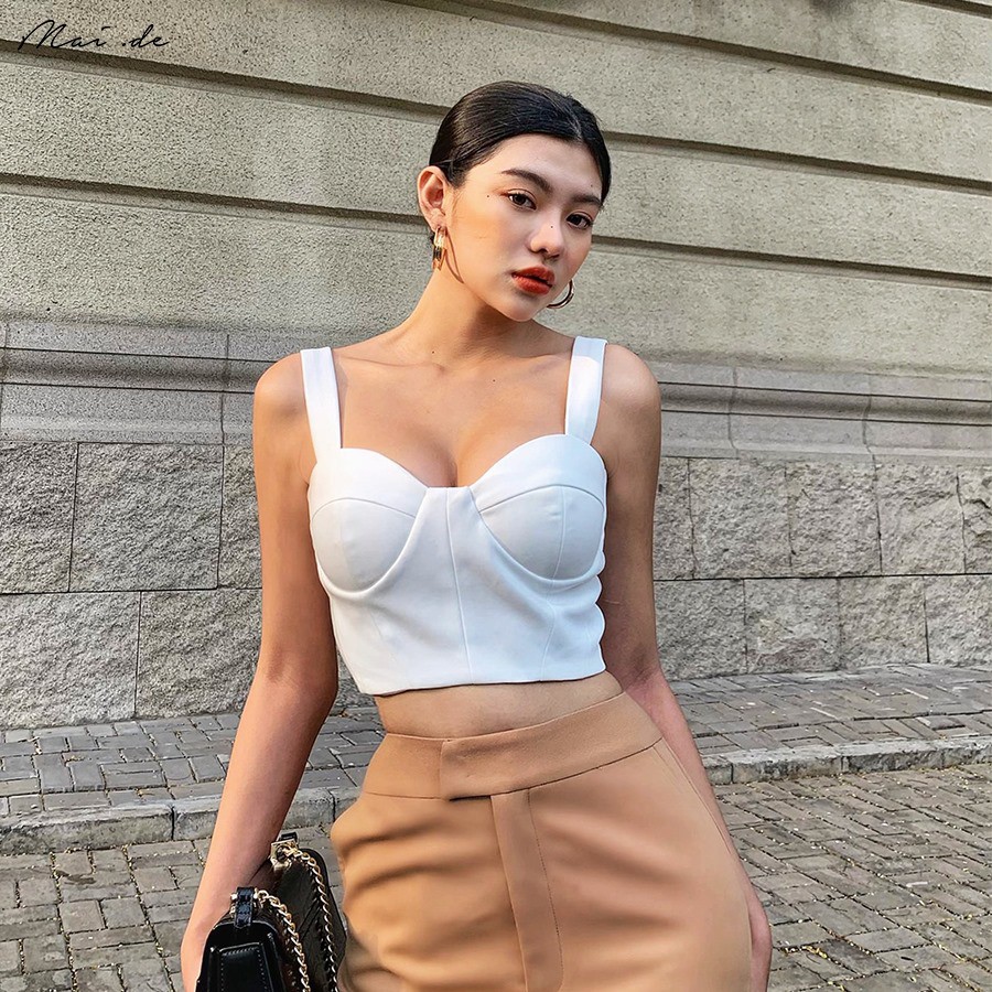 [Mã FAMALLT5 giảm 15% đơn 150k] MAI.DE Áo CropTop Cúp Ngưc Ganato