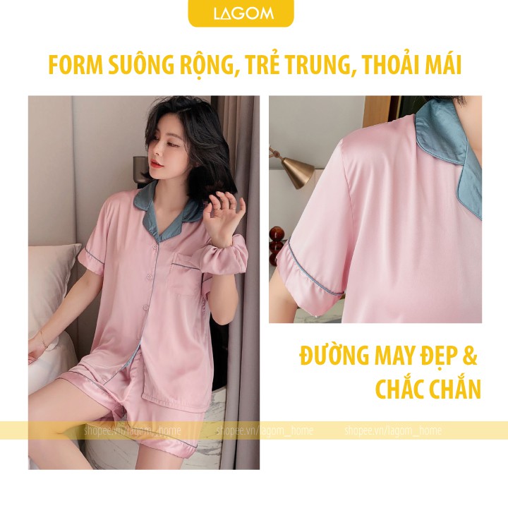 [50 MẪU] Pijama Lụa Satin Cao Cấp Tay Ngắn ✨ Bộ Lụa Mặc Nhà Cộc Tay