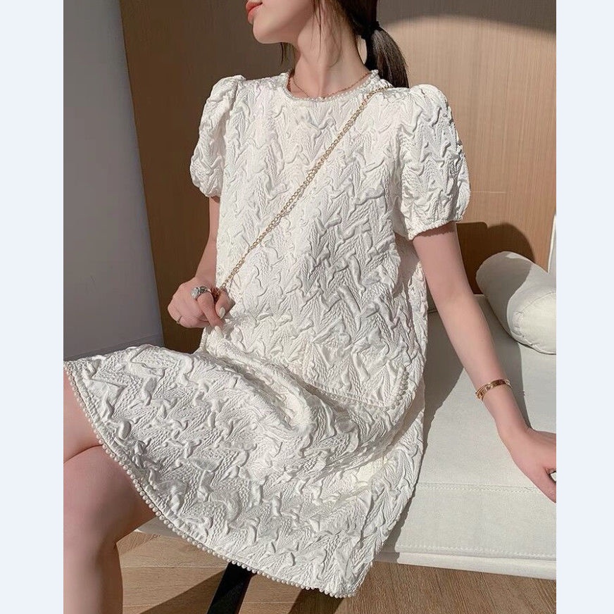 [Spot] Đầm Rộng Cỡ Lớn Khí Chất Cao Cấp Thời Trang Mùa Hè Phong Cách Hàn Quốc