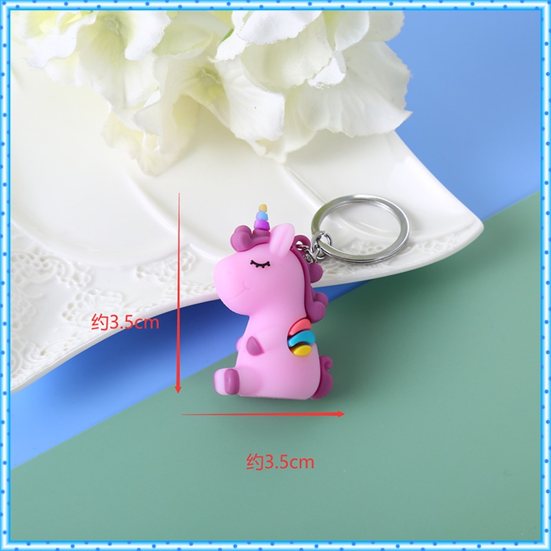 Móc khóa kỳ lân 1 sừng unicorn treo balo túi xách chìa khóa