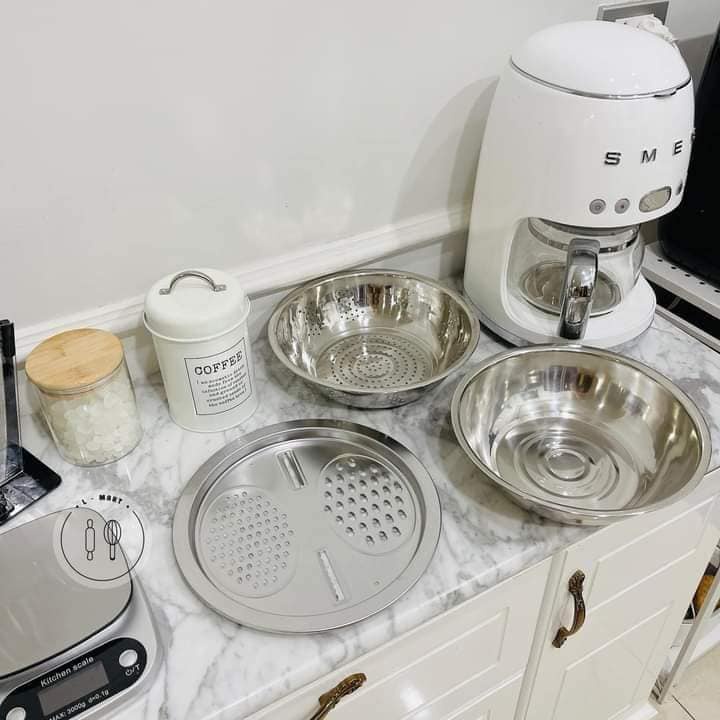 BỘ THAU RỔ BÀO RAU CỦ INOX 3 trong 1