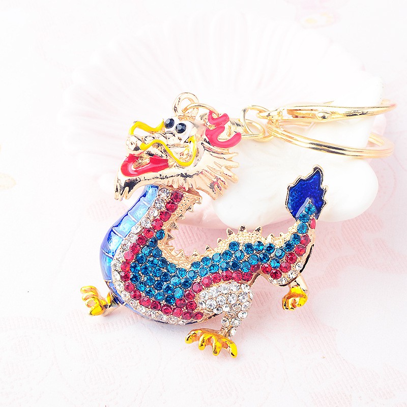 Móc Khóa Hợp Kim Cao Cấp Hình Rồng Zodiac Siêu Dễ Thương Chọn Màu