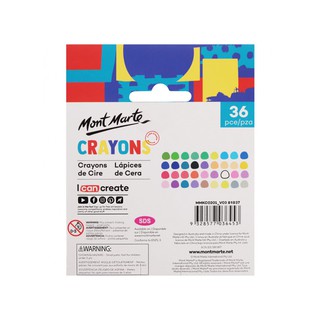 Bộ 36 cây sáp màu Mont Marte Crayons