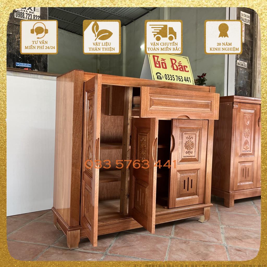 Tủ giày dép gỗ venner xoan đào cao cấp nhiều kích thước phù hợp mọi không gian