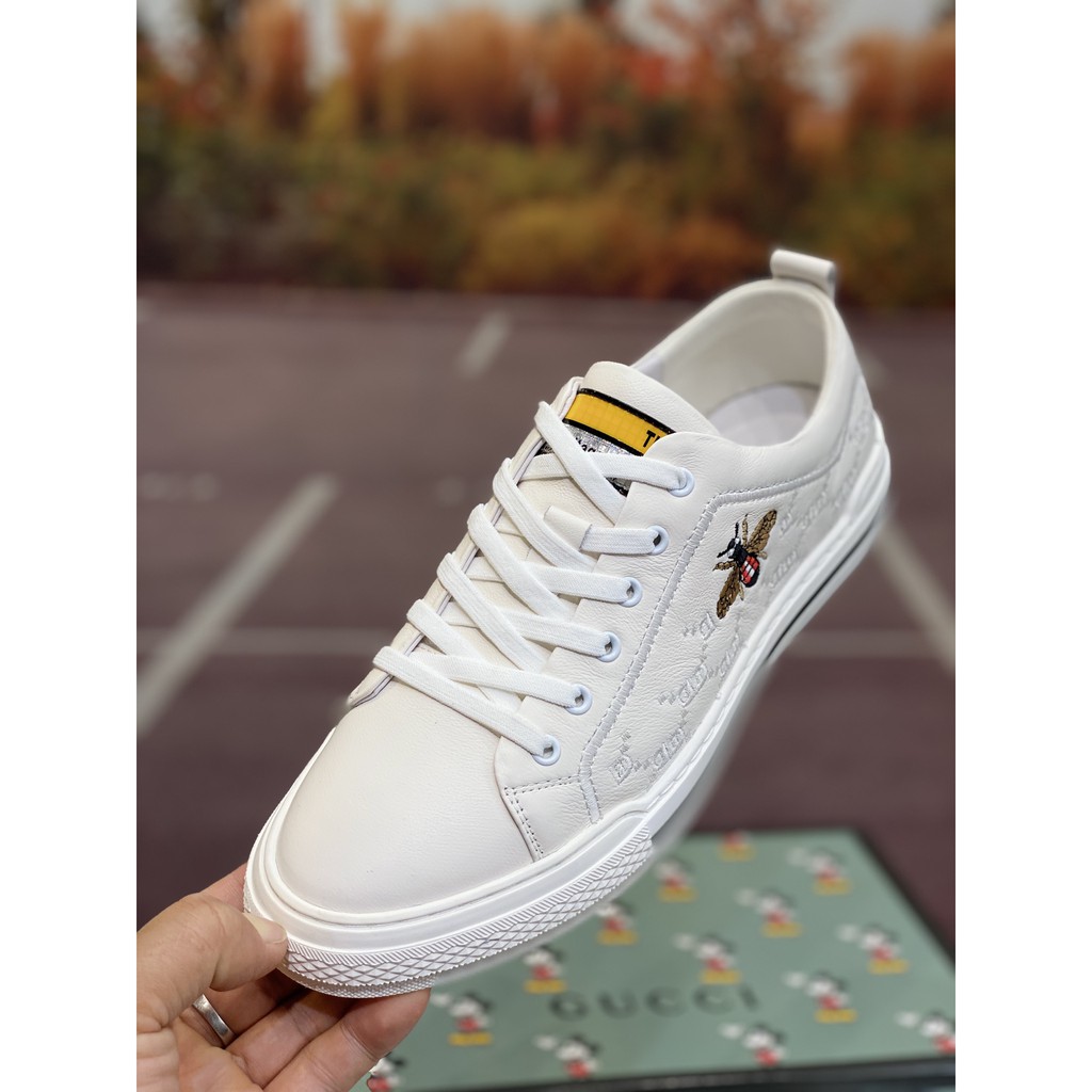 Giày sneakers nam da thật GUCCI GG GC thiêt kế cổ điển nhưng vẫn mang đến sự trẻ trung