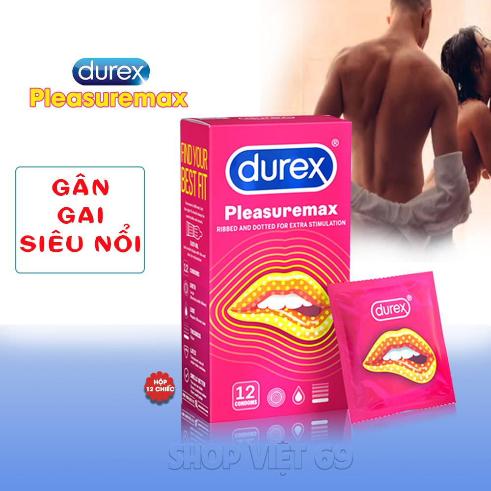 [PHIÊN BẢN MỚI] Bao Cao Su Durex Pleasuremax (Hộp 12 cái)-KÉO DÀI CUỘC YÊU-HÀNG CHÍNH HÃNG