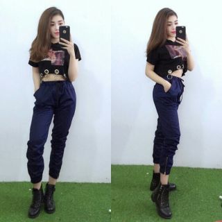 Quần jogger kaki nữ
