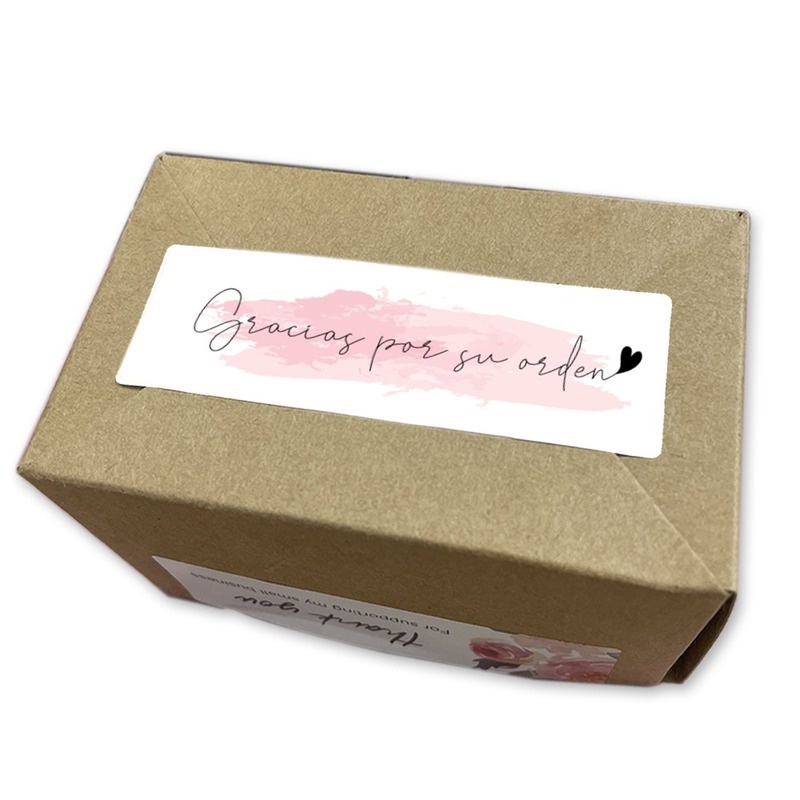 Nhãn dán in chữ Thank you for your order tùy chọn màu sắc trang trí gói hàng