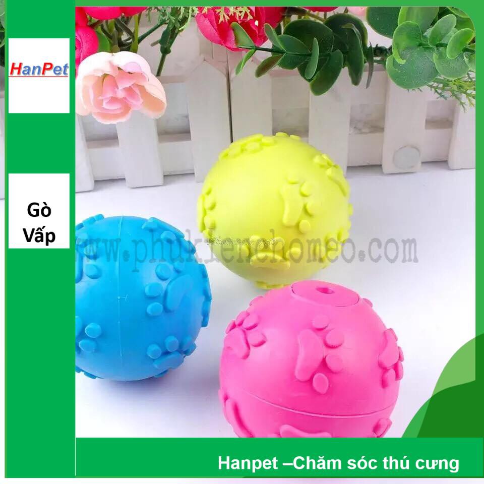 Hanpet.GV- 1495- Bóng nhựa TRP chuông 6cm - hình bàn chân chó (- 4711395)