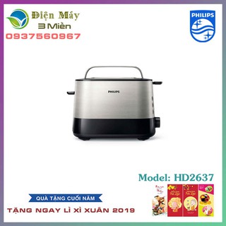 (Giá Tốt Mỗi Ngày) Máy Nướng Bánh Mì Sandwich Philips HD2637 - Chính Hãng