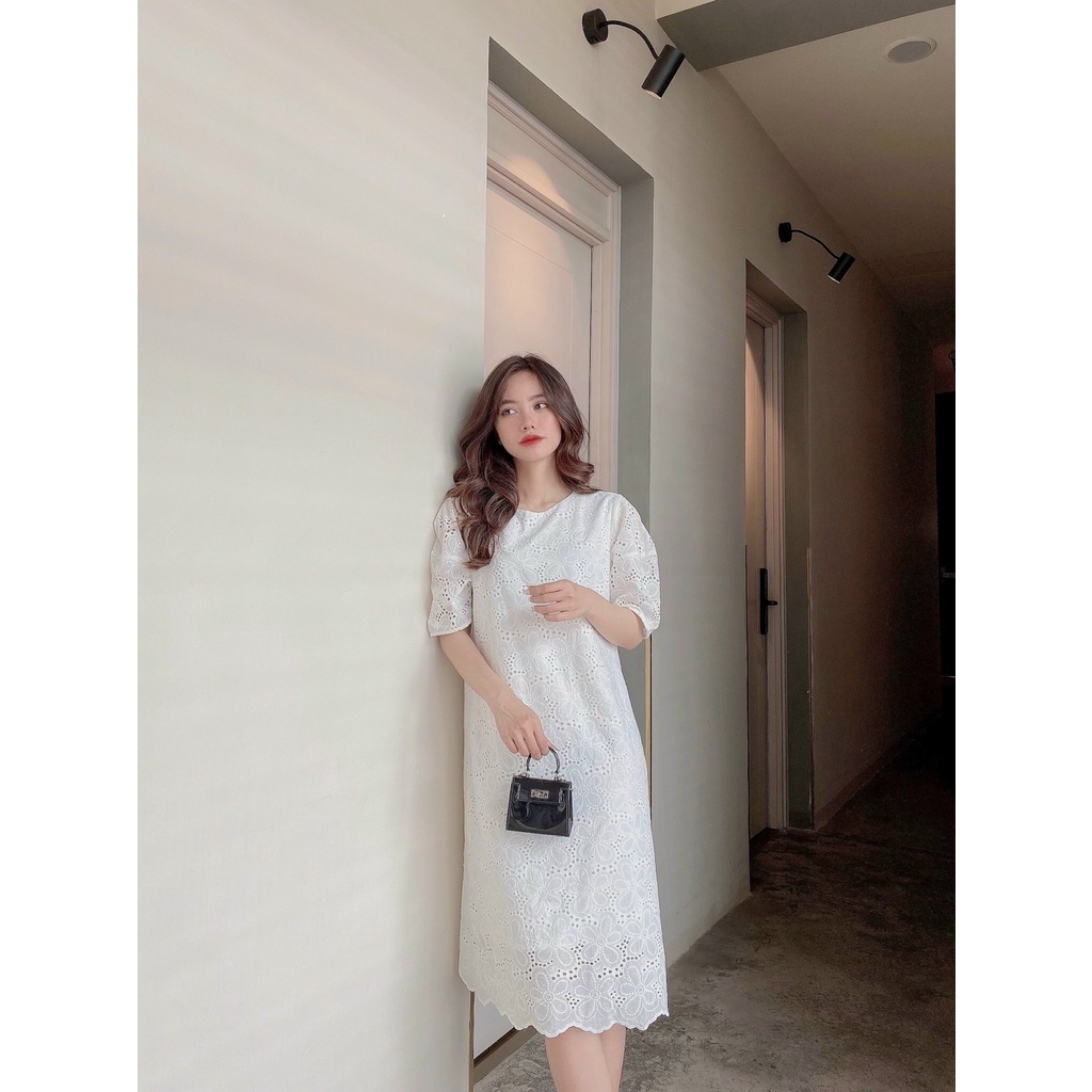 Đầm ZR Dáng Suông Thêu - Hàng xuất dư 100%