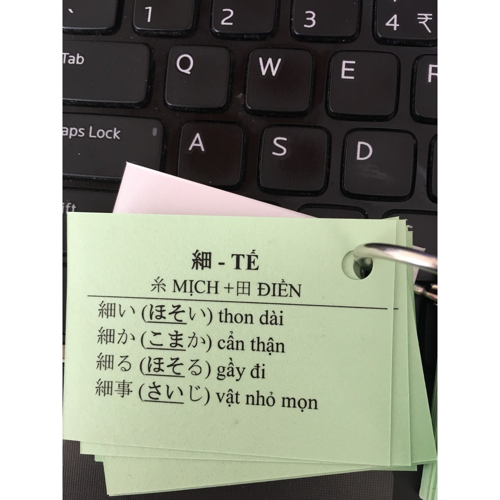 Flashcards Kanji N4 - Thẻ học tiếng Nhật Kanji N4 có ép plastic chống nước