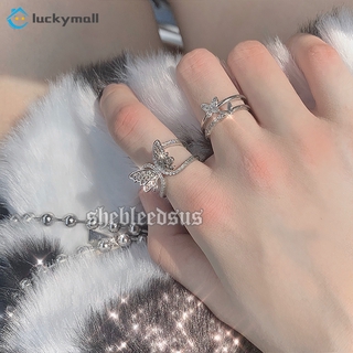 Fashion butterfly ring alloy open hollow ring women jewelry accessories