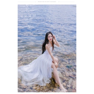 Đầm maxi trắng. đan lưng