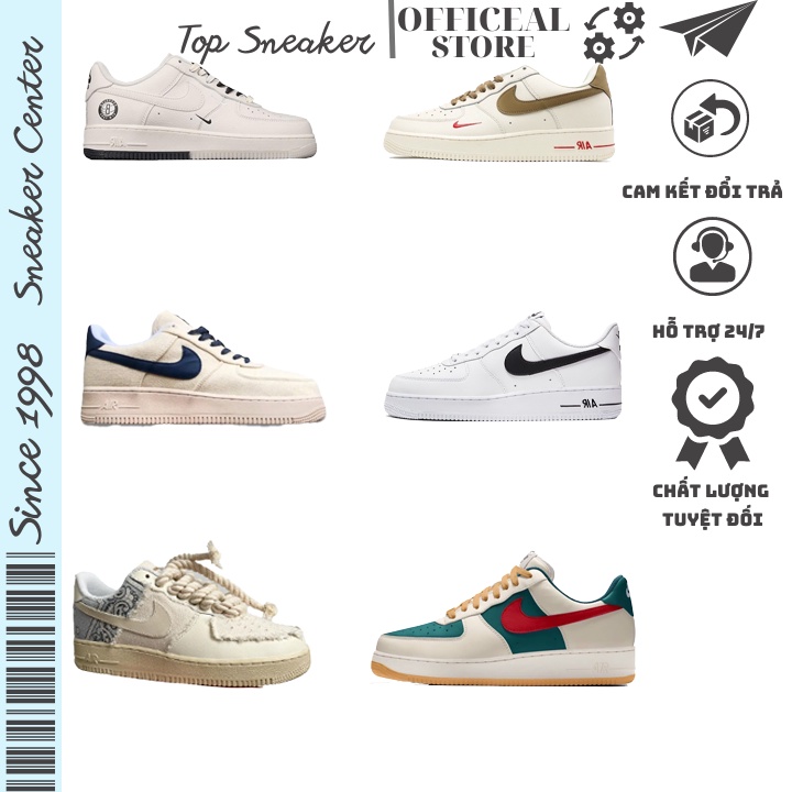 Giày_Nike AF1 Nam Nữ, Giày Air Force 1 âm dương, dây thừng , Full Box, Bill, Giấy Gói [Tặng kèm Tất, Box bảo vệ]