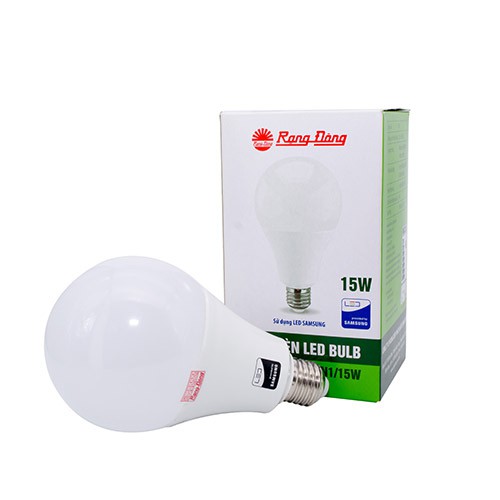 Bóng đèn Led Bulb Rạng Đông A80N1/15W Trắng - Vàng Đui E27 tiết kiệm điện Bảo vệ mắt Siêu Sáng Tuổi thọ 15000 giờ