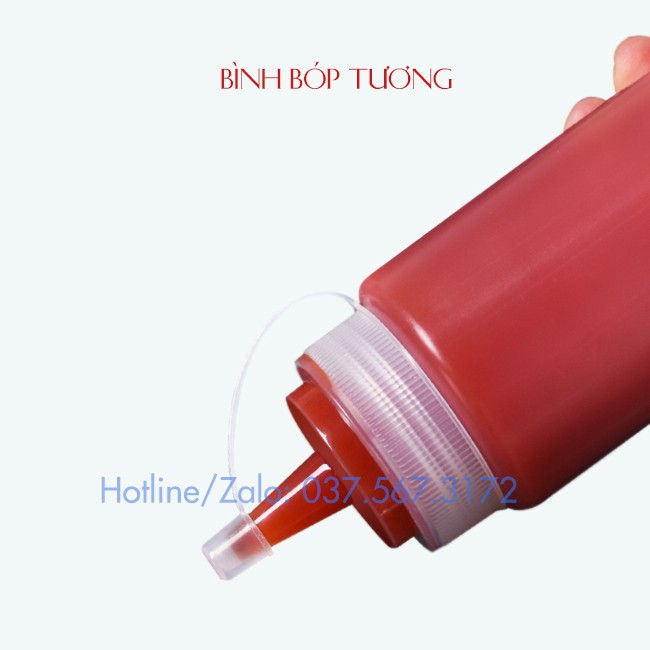 Bình bơm siro 400ml - 600ml - 1000ml Bình bóp tương ớt, tương cà, bóp g Pb511