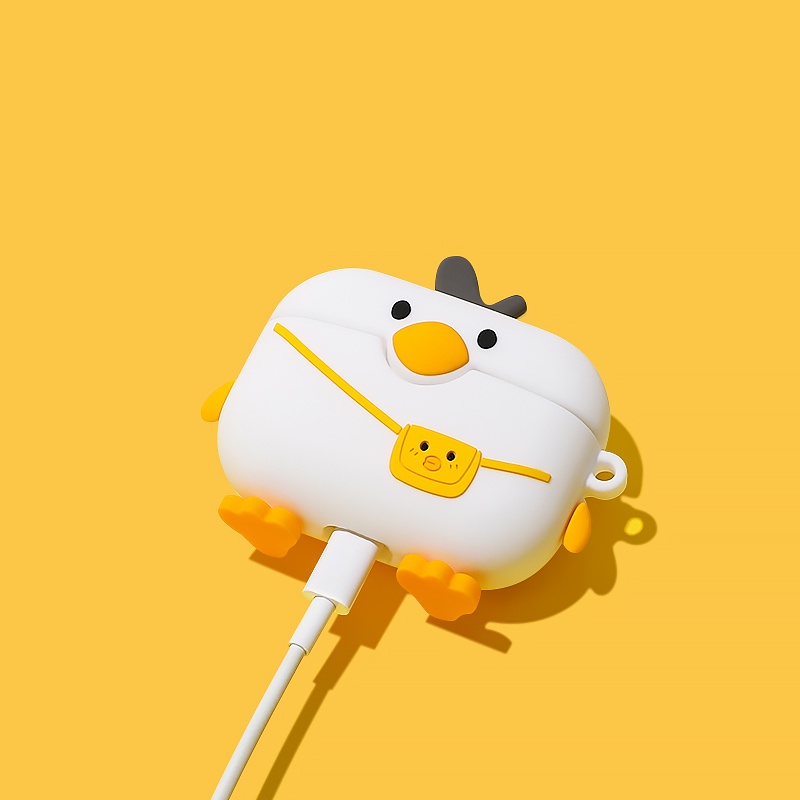 Vỏ bọc hình thú cưng dễ thương bảo vệ hộp sạc tai nghe không dây airpods 1 2 3 pro in