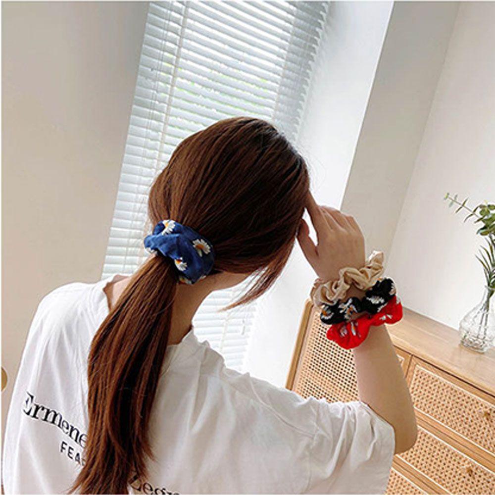 SUMU Dây Cột Tóc Co Giãn Đính Hoa Cúc Thời Trang