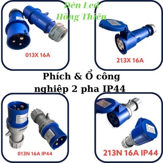 Phích Cắm, Ổ Cắm Công Nghiệp 2 Pha IP44
