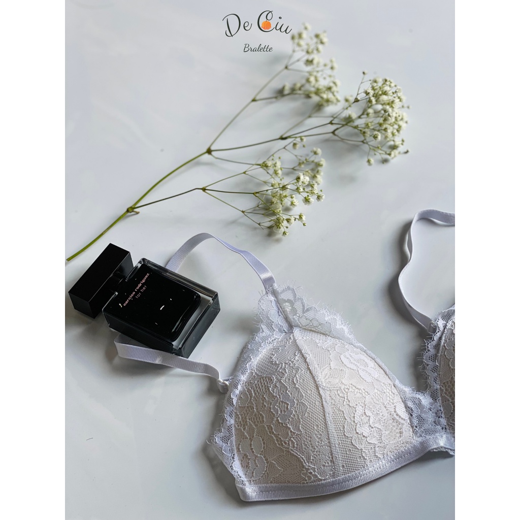 Set đồ lót ren không gọng sexy màu trắng | BigBuy360 - bigbuy360.vn