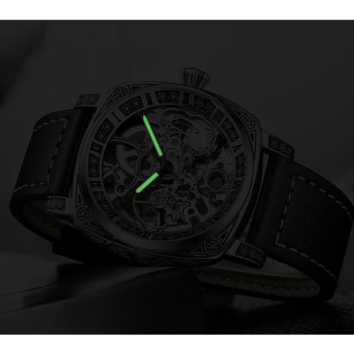 Đồng hồ cơ nam chính hãng tự động automatic cao cấp lộ máy sang trọng dây da KIMSDUN K-2192A | BigBuy360 - bigbuy360.vn