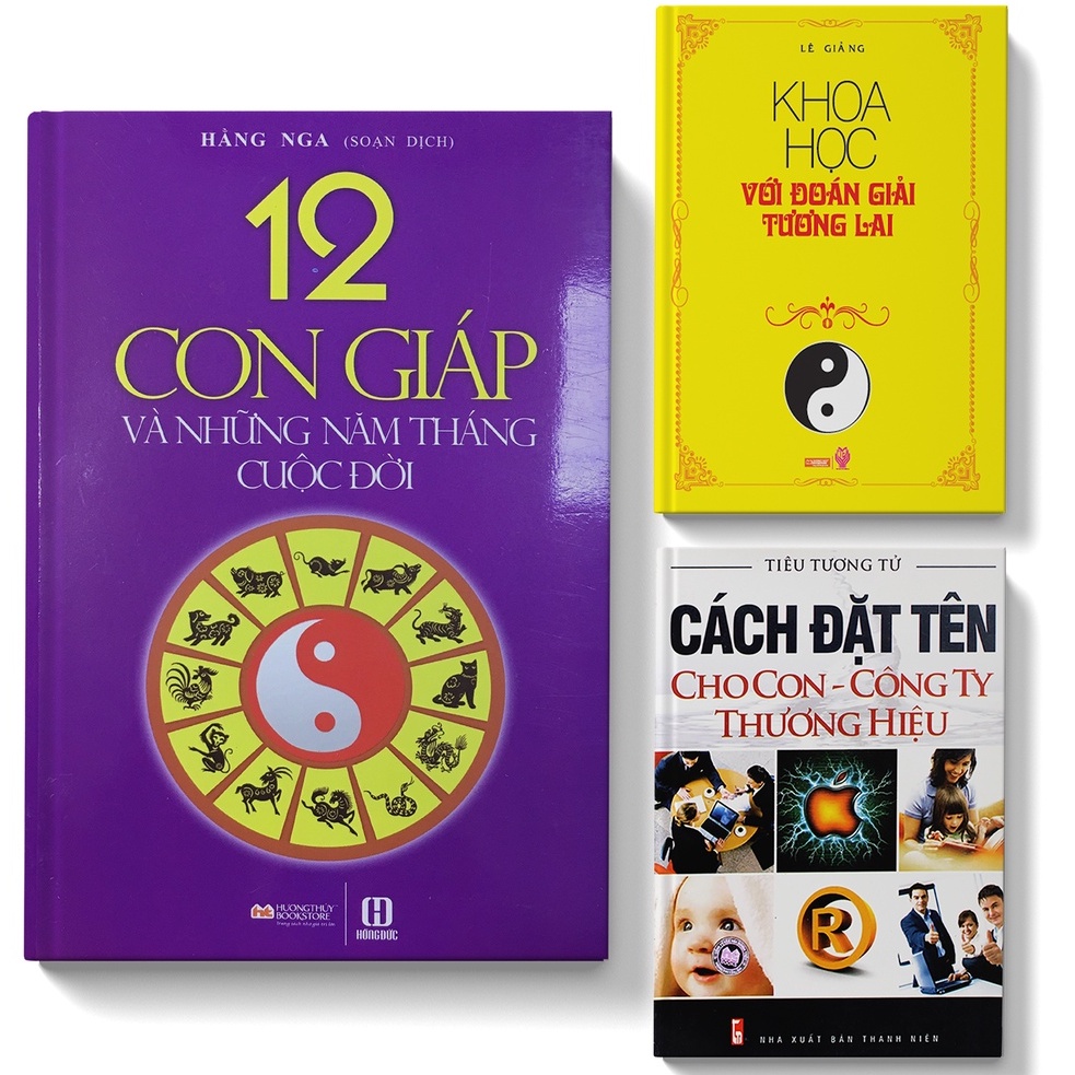 Sách - Combo 3 cuốn - 12 con giáp, Khoa học với đoán giải tương lai, Cách đặt tên con - công ty - thương hiệu