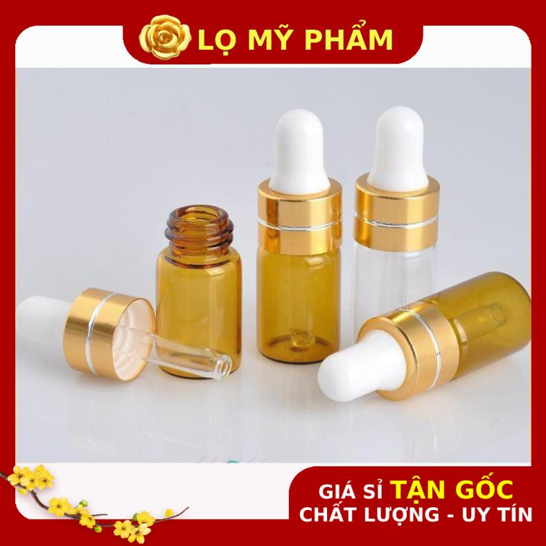 [Combo 5sp] Lọ Chiết Serum ❤ Lọ chiết tinh dầu mỏng, nước hoa 3ml,5ml,2ml khoen vàng , phụ kiện du lịch