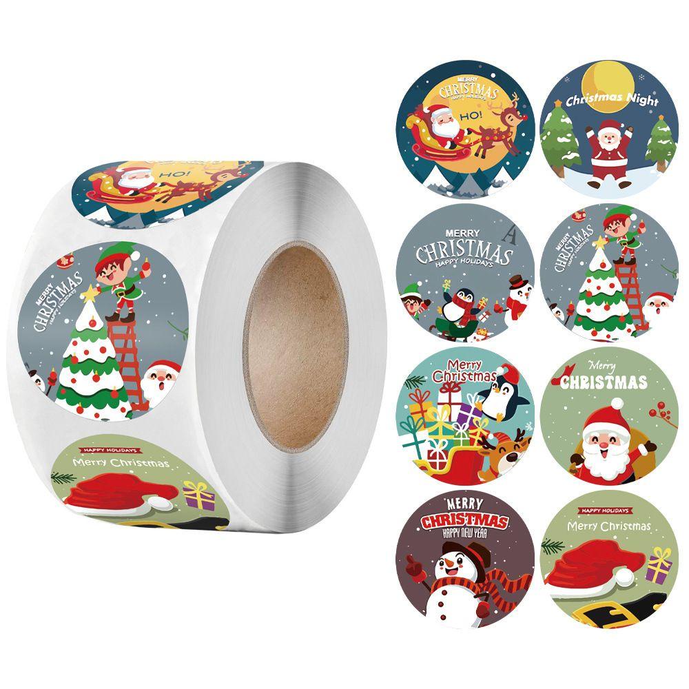 Bộ 1 500 Sticker Handmade Họa Tiết Ông Già Noel Dễ Thương Để Trang Trí