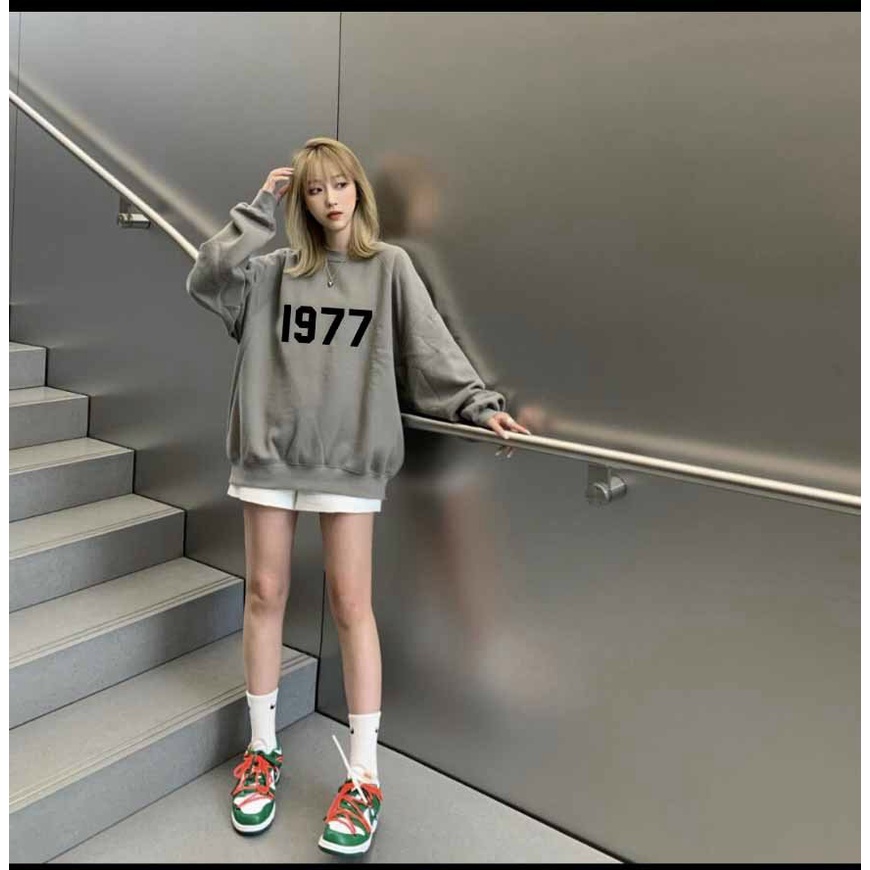 Áo Sweater Nữ 1977 Chất Nỉ Mềm Mịn Không Nón Form Rộng Che Nắng Chắn Gió Thiết Kế Đẹp Mắt Hot Trend NEW UNISEX