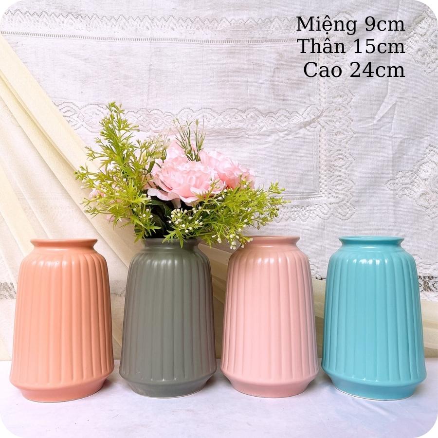 Lọ hoa decor  Gốm Sứ Bát Tràng  bình gốm cắm hoa,Lọ Dọc S3 trang tri nội thất GOMPHUQUY TM12