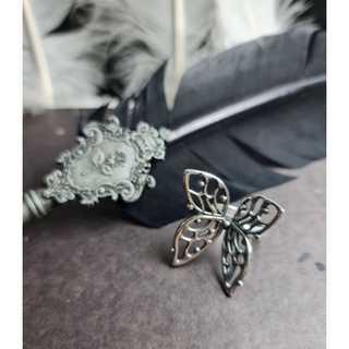Nhẫn butterfly bạc 925 xi đen.
