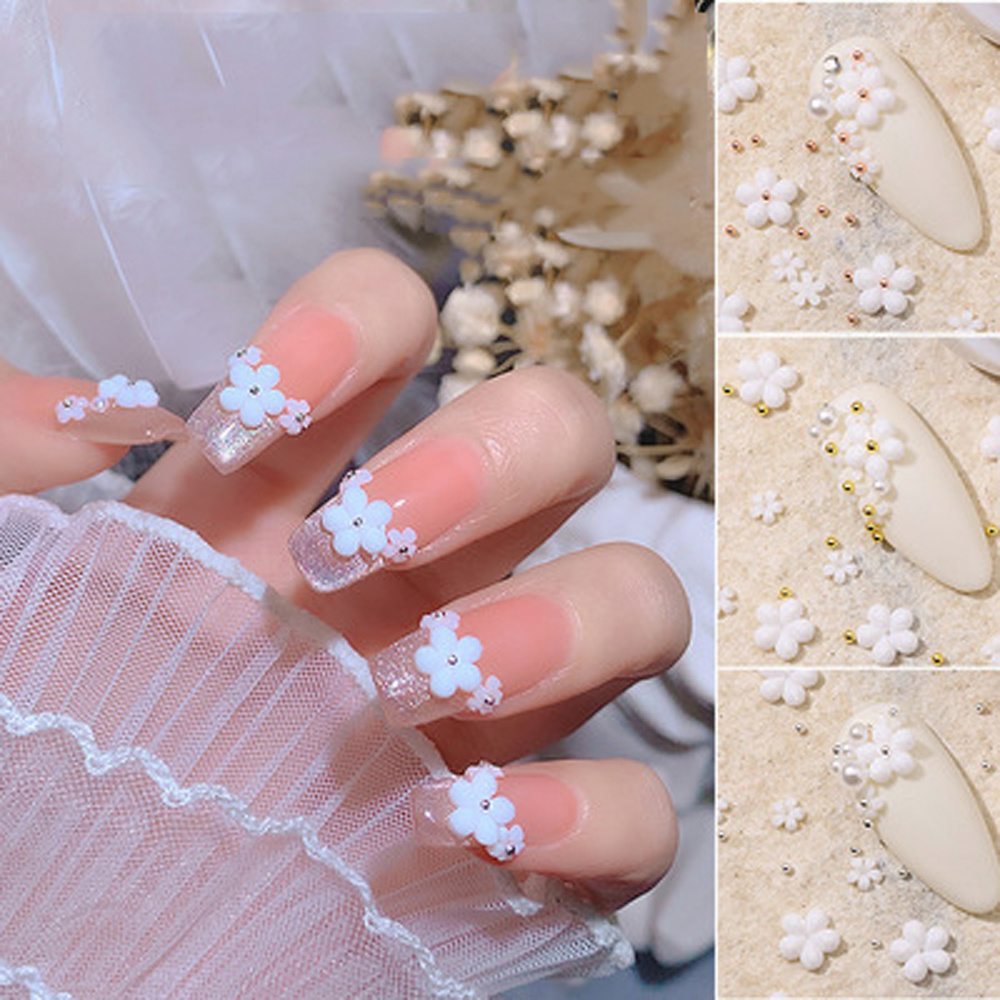 Miếng Dán Trang Trí Móng Tay Thủ Công Hình Hoa 3D Bằng Nhựa Resin Phong Cách Nhật Bản Dành Cho Nữ