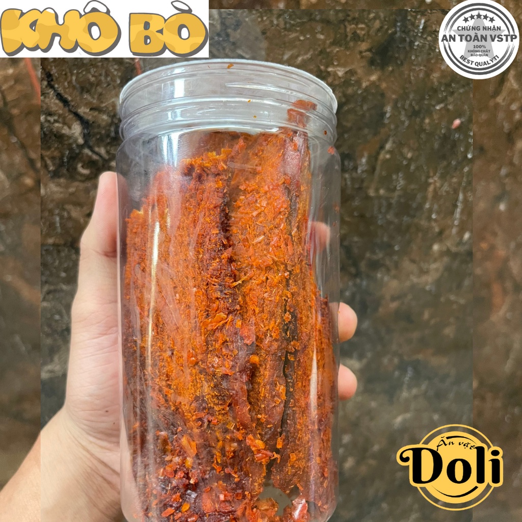 Khô bò miếng đập dập mềm 300gr - Khô Bò Hồng Ngự - Khô Bò Nhà Làm Cực Sạch Và Ngon - DOLI