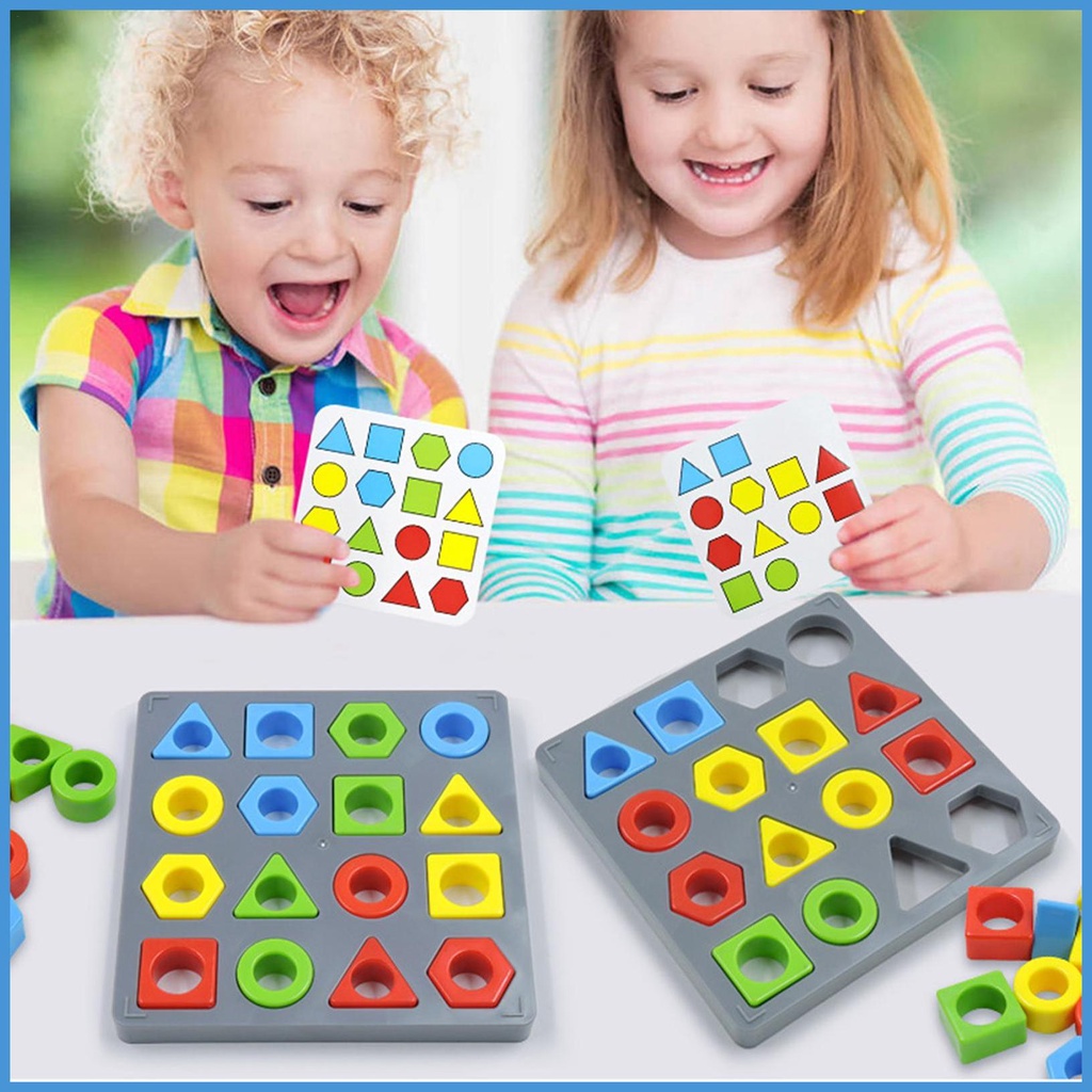 Bộ Đồ Chơi Lắp Ráp Hình Học Nhiều Màu Sắc Cho Bé