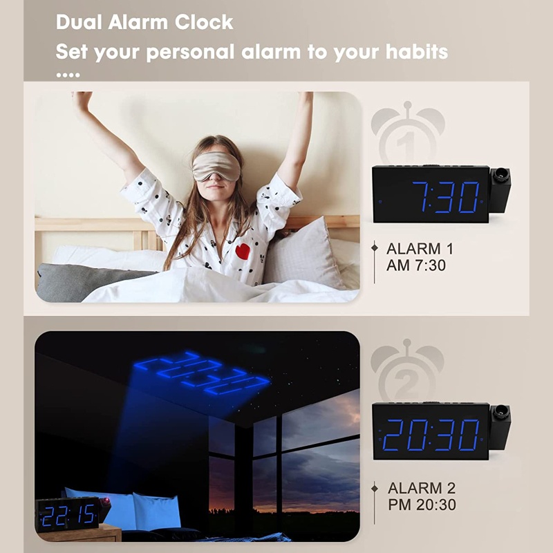 Đồng Hồ Báo Thức Điện Tử Kỹ Thuật Số LED Mặt Gương Kỹ Thuật Số Có Thể Điều Chỉnh Chế Độ Chiếu Sáng Cho Văn Phòng