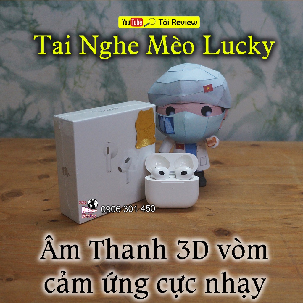 Tai nghe Bluetooth TWS Mèo Lucky. Một cải tiến mạnh mẽ. Âm thanh vòm 3D như rạp phim