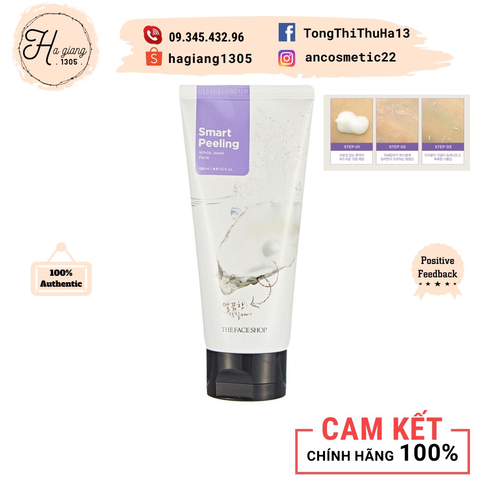 Tẩy da chết ngọc trai White Jewel Peeling The Face Shop giúp làm sáng da