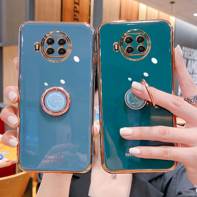 Ốp điện thoại phối kim tuyến có giá đỡ vòng nhẫn từ tính cho Xiaomi Redmi Note 9 5G / Redmi Note 9 Pro 5G