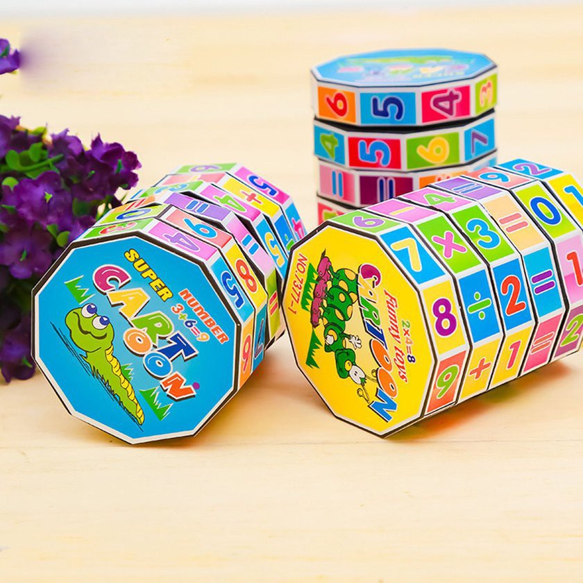 Kids Toán số Magic Cube Đồ chơi Câu đố Trò chơi Quà tặng Trẻ em Cube kỹ thuật số