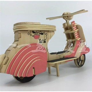 Mô hình lắp ráp gỗ 3D Xe Máy Vespa