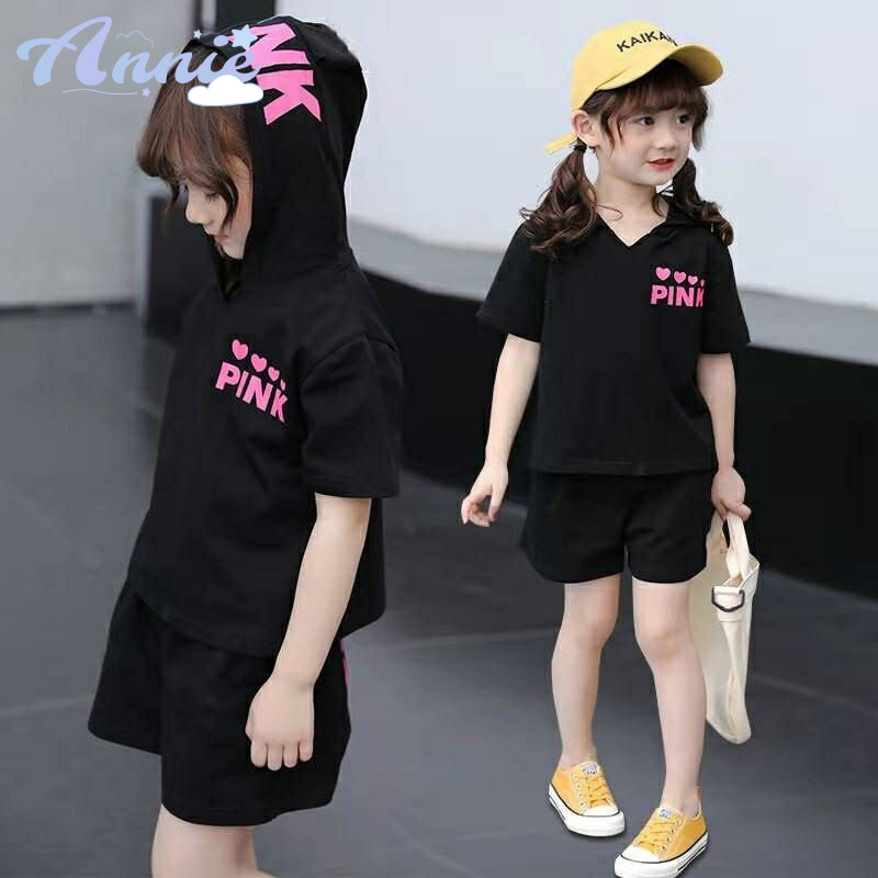 Bộ Đồ Thể Thao Hai Mảnh Áo Tay Ngắn Phong Cách Thời Trang Mới Dành Cho Bé Gái
