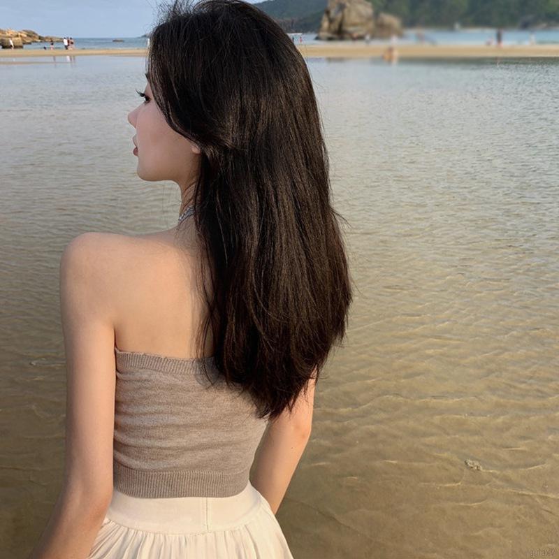 Áo Lửng Hai Dây Phong Cách Hàn Quốc Quyến Rũ Dành Cho Nữ