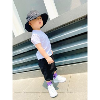 Giày thể thao sneaker trắng cho bé .(NK trắng tinh cổ thấp)
