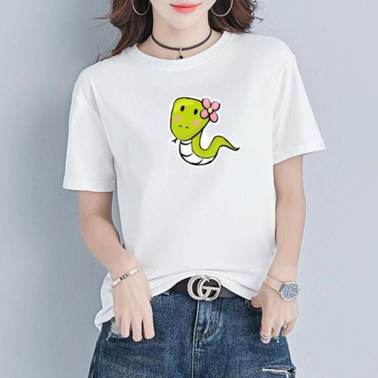 [HOT SALE] Áo hàn quốc- Bộ sưu tập áo thun 12 con giáp cực cute, áo thun unisex, áo thun nữ tay ngắn, màu trắng - BST 01