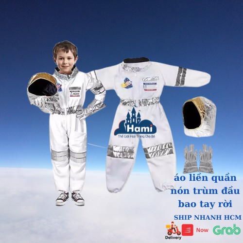 Trang phục phi hành gia cho Bé szie 15kg, 23kg màu trắng hm0345