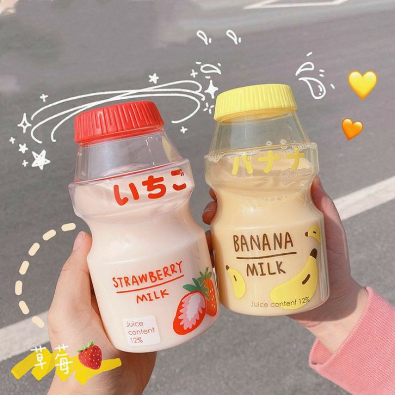 Có sẵn - Bình nhựa Yakult hình trái cây dễ thương