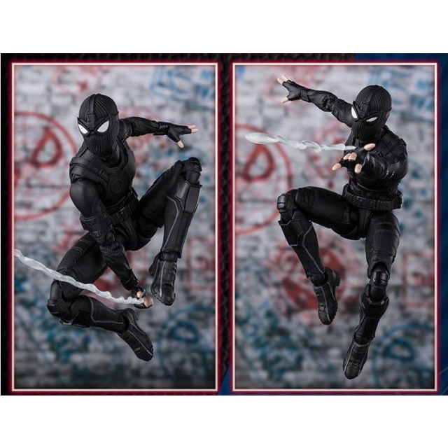 🌟GIÁ HỦY DIỆT🌟 Mô Hình Người Nhện Spider Man Far From Home Black Stealth Suit SHF - S.H. Figuarts Full Box