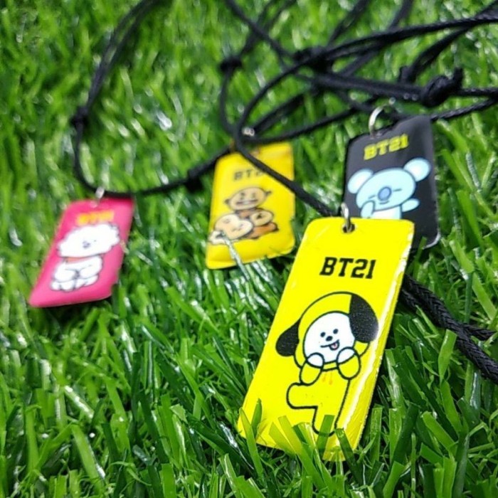 Bts Bt21 Dây Chuyền Nhựa Resin Màu Đen K134 Có Thể Điều Chỉnh